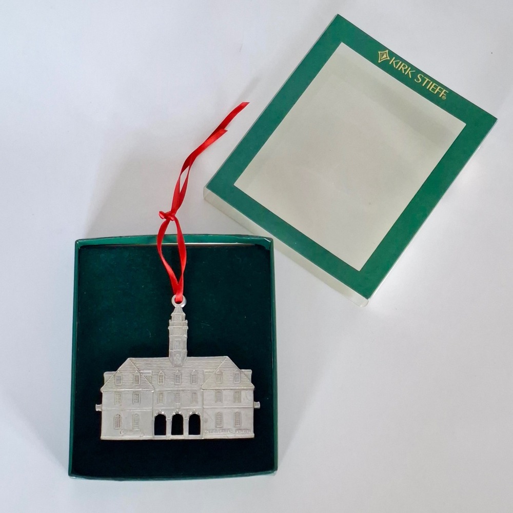 Kirk Stieff Colonial Williamsburg Capitol Pewter Ornament CW121 USA Boxed